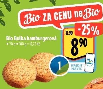 Bulka na hamburger bio