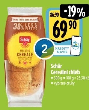 Chléb bez lepku cereální Schär