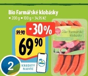 Farmářské klobásky bio Ponnath