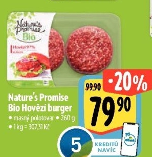 Hovězí burger Bio Nature'
