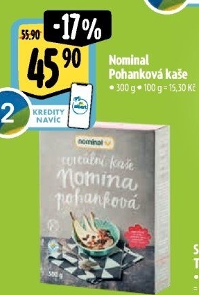 Kaše cereální pohanková bez lepku Nomina Nominal