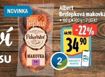 Makovka bez lepku Albert