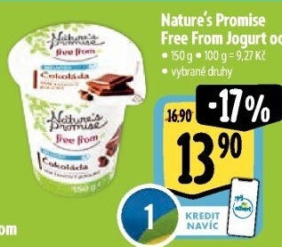 Ochucený jogurt bez laktózy Free From Nature'