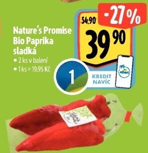 Paprika červená bio Nature'