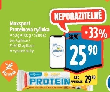 Proteinové tyčinky Maxsport