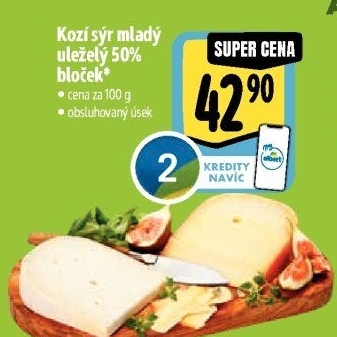 Sýr kozí mladý 50%