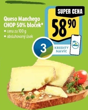 Sýr Manchego Queso CHOP 50%
