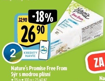 Sýr s modrou plísní free from Nature'