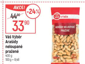Arašídy neloupané Váš Výběr