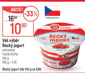 Jogurt řecký ochucený Váš Výběr