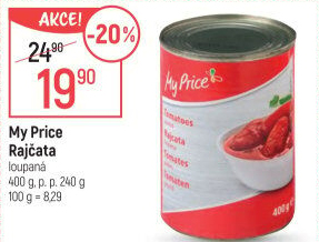 Rajčata loupaná My Price