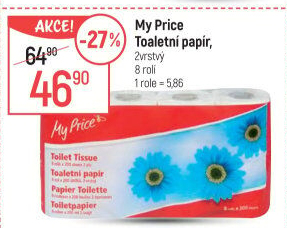 Toaletní papír 2vrstvý My Price