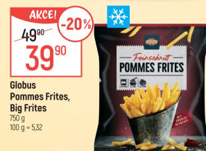Hranolky mražené Pommes Frites Globus