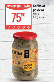 Polévka čočková Globus