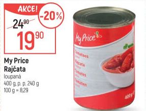 Rajčata loupaná My Price