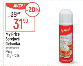 Šlehačka ve spreji My Price