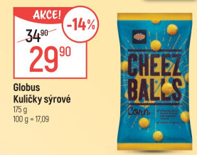 Snack sýrové kuličky Globus