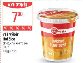 Hořčice plnotučná Váš Výběr