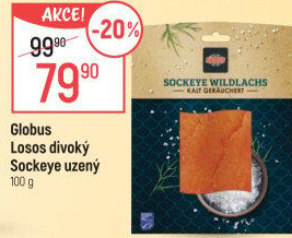 Losos divoký Sockeye uzený Globus