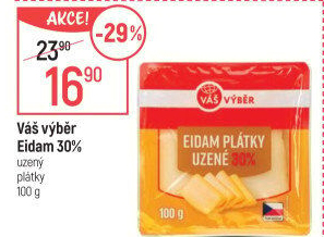 Sýr Eidam uzený 30% Váš Výběr