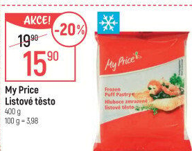 Těsto listové mražené My Price