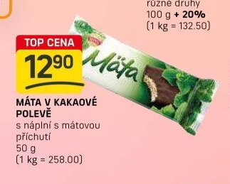 Máta v kakaové polevě