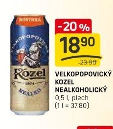 VELKOPOPOVICKÝ KOZEL NEALKOHOLICKÝ 0,5l, plech