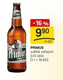 Pivo světlé výčepní 10° Primus