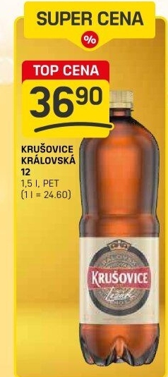 Pivo světlý ležák Královský 12° Krušovice
