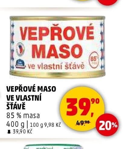 VEPŘOVÉ MASO VE VLASTNÍ ŠŤÁVĚ