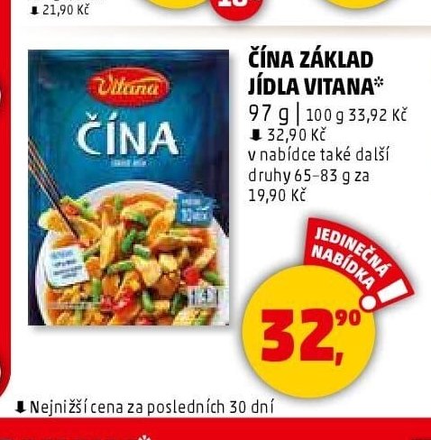ČÍNA ZÁKLAD JÍDLA VITANA