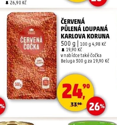 ČERVENÁ PŮLENÁ LOUPANÁ KARLOVA KORUNA
