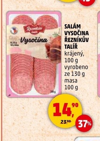 Salám Vysočina Řezníkův talíř 100 g