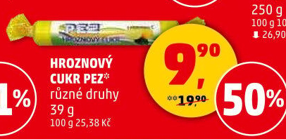 Bonbony z hroznového cukru PEZ