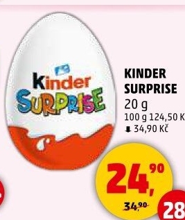 Čokoládové vajíčko s překvapením Kinder Surprise