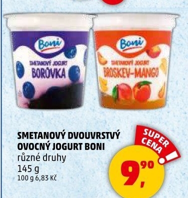 Jogurt smetanový ovocný Boni