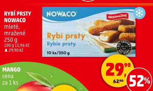 Rybí prsty předsmažené mražené Nowaco