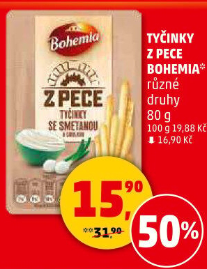 Tyčinky Z pece Bohemia Chips