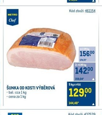 ŠUNKA OD KOSTI VÝBĚROVÁ