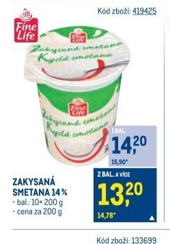ZAKYSANÁ SMETANA 14%