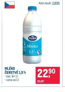 MLÉKO ČERSTVÉ 1,5%