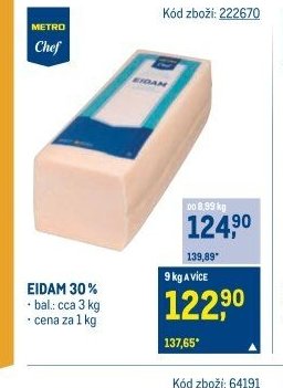 Metro Chef Eidam 30%