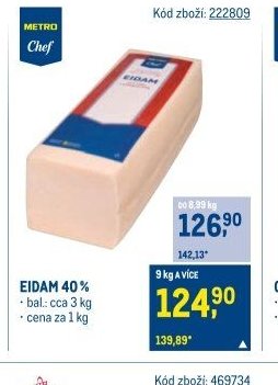 Metro Chef Eidam 40%