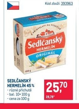Sedlčanský Hermelín 45%