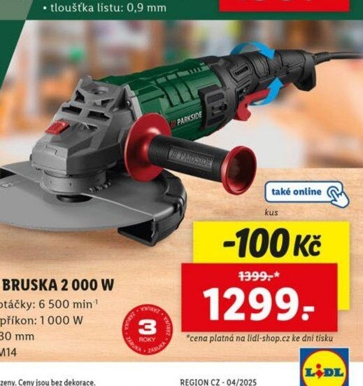 PARKSIDE Úhlová bruska 2000 W