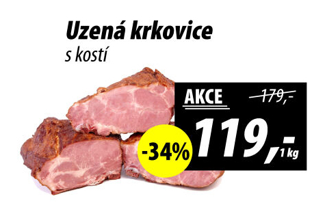 Uzená krkovice s kostí
