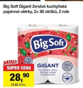 Kuchyňské utěrky 2vrstvé Gigant Big Soft