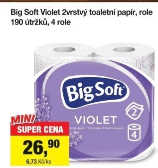 Toaletní papír 2vrstvý Violet Big Soft