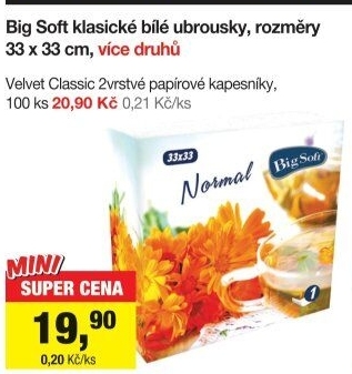 Ubrousky papírové Big Soft