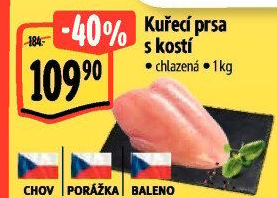 Kuřecí prsa s kostí